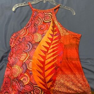 Women’s tank top, large, multicolored, pink, orange purple